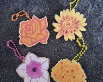 Blind Box (Random) Flower Printed Keychains
