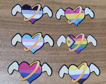 Angel Pride Holographic Stickers