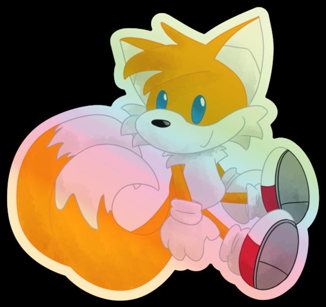 Tails Miles Prower Running Sticker - Tails Miles Prower Running