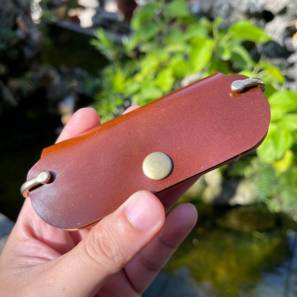 Japanese shell cordovan leather key folder