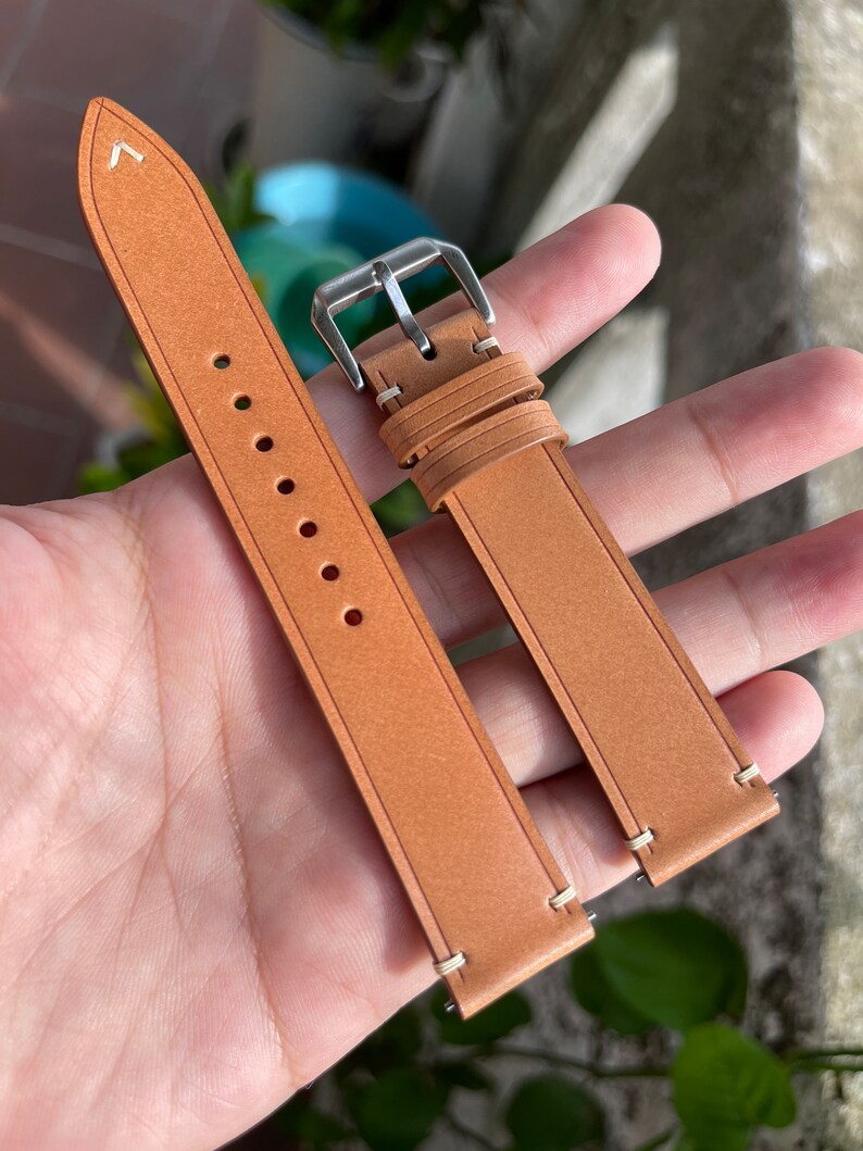 Shell Cordovan Vintage Leather Watch Strap in Multiple Colors Etsy