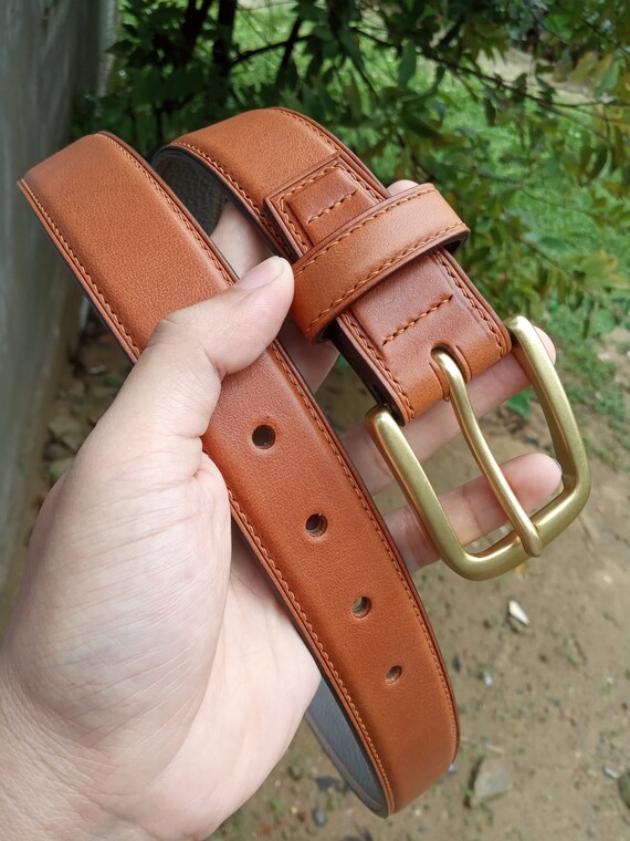 vachetta leather belt