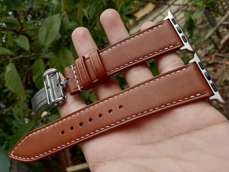 fauve barenia leather single tour deployment buckle