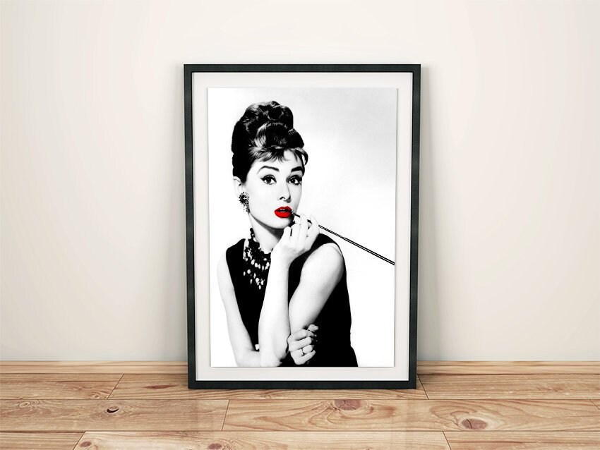 Audrey Hepburn Wall Art Fashion Poster Vintage Decor Prints | Etsy