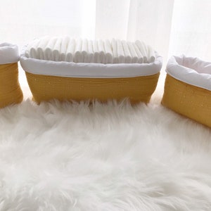 Diaper basket / Washable wipes basket / Changing table basket / Diaper basket / Fabric basket / Storage basket