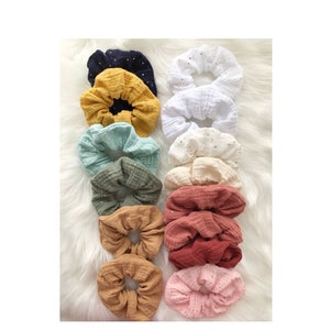 Scrunchies / adult and child scrunchies / child scrunchies / double cotton gauze scrunchies / mother-daughter scrunchies / mother-daughter gift
