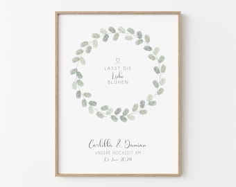 Fingerprint Hochzeit | Geschenk Brautpaar | Fingerabdruck Hochzeit | Hochzeitsgeschenk