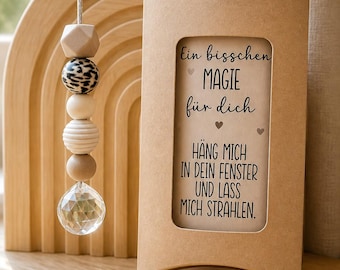 Sonnenfänger | Geschenk Geburtstag | Mitbringsel | Deko Leoprint | Glücksbringer