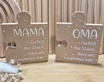 3MF STL-bestand 3D-printbestand puzzelstukjes cadeau mama papa oma opa verjaardag Moederdag Vaderdag