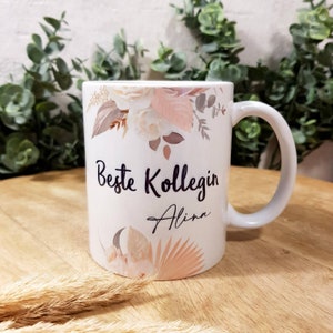 Personalized cup/name cup/birthday gift/world's best colleague/coffee cup/cup with name/office cup/boho