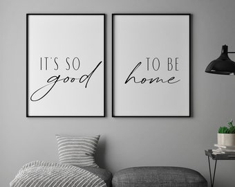 Poster Set of 2 / Home / Living Room Picture / Housewarming Gift / Home Poster Set / Available in DIN A4 or DIN A3, without picture frames