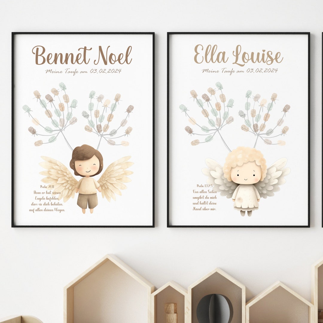 Digital File / Personalized Mural / Fingerprint Tree / Fingerprint ...