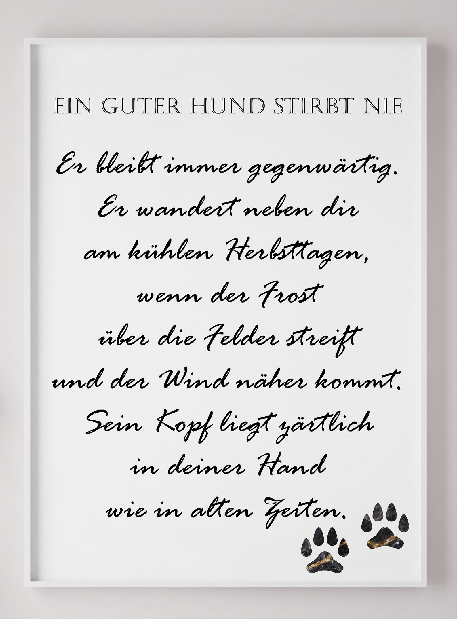 Wandbild / Gedenken Hund / Trauer Hund / schönes Andenken an Etsy