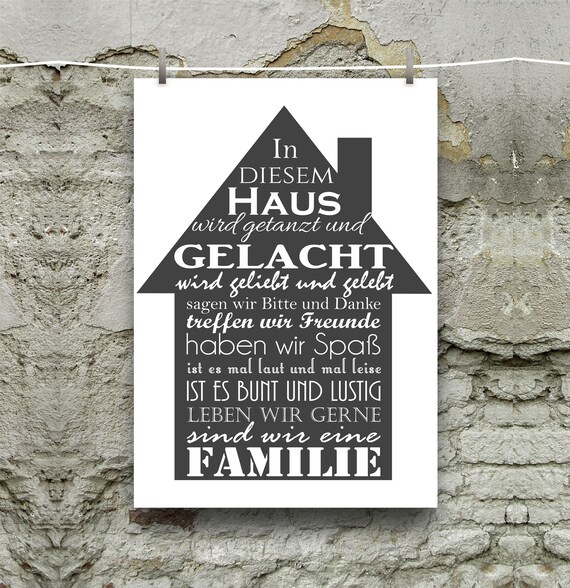 Mural In This House Family Gift Move In Inauguration Etsy