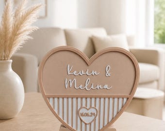 Arquivo STL 3MF para suporte em forma de coração, presente ideal para casamento e aniversário, arquivo para impressão 3D.