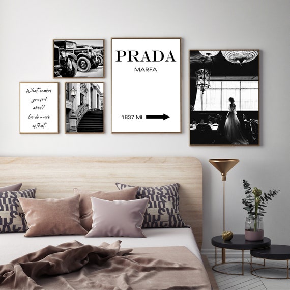 Premium Poster Set Of 5 Prada Picture Living Room Gift Etsy