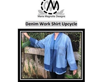 Denim Kimono-Noragi Jacket from Work Shirt