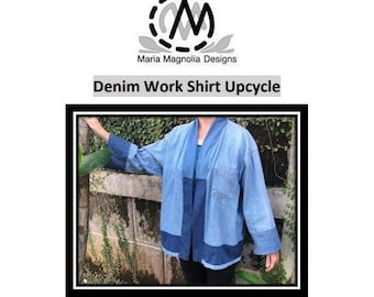 Denim Kimono-Noragi Jacket from Work Shirt