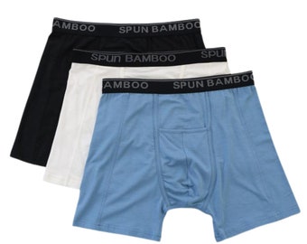 Herren Bambus Viskose Boxer Briefs - 3er-Pack gemischte Farben