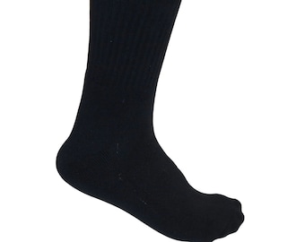 3/4 Crew Black Bamboo Socks Unisex