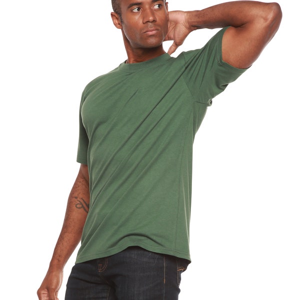 Men's Bamboo T-Shirt - Soft Crew Neck Short Sleeve