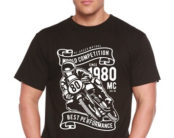 World Competition Men's Bamboo Viscose/Organic Cotton Short Sleeve Graphic Graphic T-Shirt