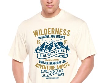 Wilderness Men's Bamboo Viscose/Organic Cotton Short Sleeve Graphic T-Shirt
