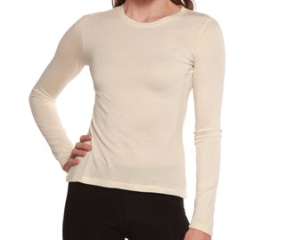 Women's Scoop Neck Bamboo Long Sleeve
