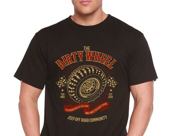 The Dirty Wheel Men's Bamboo Viscose/Organic Cotton Short Sleeve Graphic T-Shirt