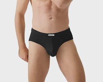 Cuecas masculinas de viscose de bambu, cor branca - pacote com 3