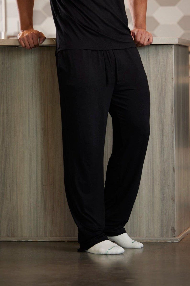 Men's Soft Bamboo Lounge Pajama Pants - 32” inseam image 2