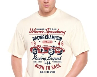 Winner Speedway Men's Bamboo Viscose/Organic Cotton Short Sleeve Graphic T-Shirt