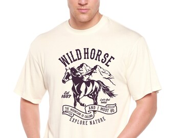 Wild Horse Men's Bamboo Viscose/Organic Cotton Short Sleeve Graphic T-Shirt