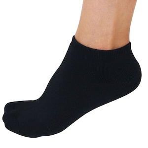 No Look Anklet Bamboo Viscose Socks Black Color