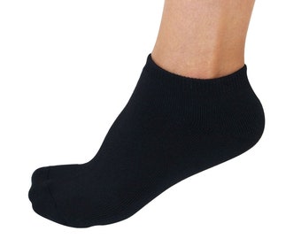 No Look Anklet Bamboo Viscose Socks Black Color