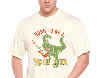 Born To Be A Rock Star Men's Bamboo Viscose/Organic Cotton Short Sleeve Graphic T-Shirt