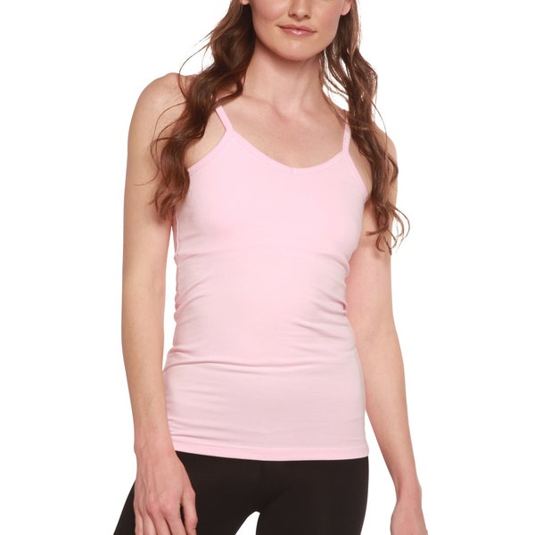 Women's Bamboo/Cotton Camisole with Shelf Bra