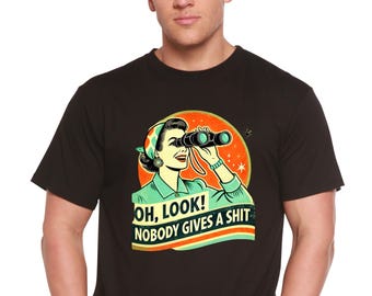 Funny Retro Woman Unisex Bamboo/Cotton Graphic T-Shirt