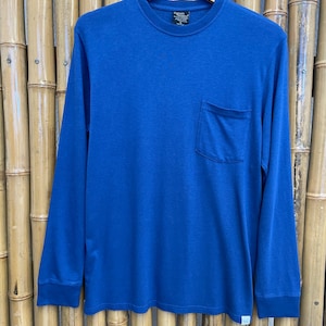 New Men's Bamboo Viscose/Organic Cotton Long Sleeve T-Shirt With Pocket