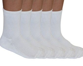 3/4 Crew Athletic Bamboo Viscose  Natural Socks - 5-PACK