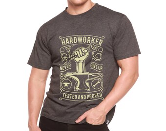 Hard Worker Men's Bamboo Viscose/Organic Cotton Short Sleeve Graphic T-Shirt