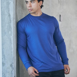 Camiseta de manga larga de mezcla de bambú: suave, transpirable y natural.