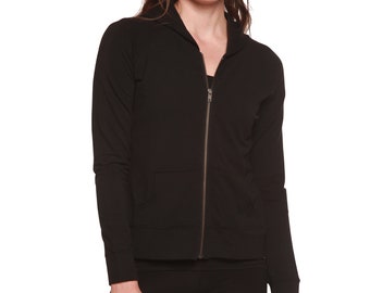 Women's Bamboo French Terry Zip Hooded Sweatshirt