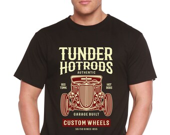 Thunder Hot Men's Bamboo Viscose/Organic Cotton Short Sleeve Graphic T-Shirt