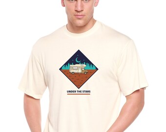 Under The Stars Men's Bamboo Short Sleeve Printed T-Shirt
