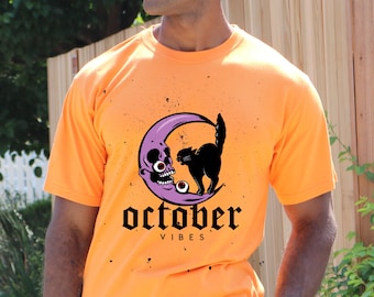 October Vibes Graphic Men's Bamboo Viscose/Organic Cotton Short Sleeve T-Shirt