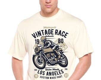Vintage Race Men's Bamboo Viscose/Organic Cotton Short Sleeve Graphic T-Shirt