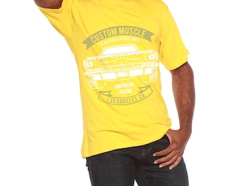 Custom Muscle Men's Bamboo Viscose/Organic Cotton Short Sleeve Graphic T-Shirt
