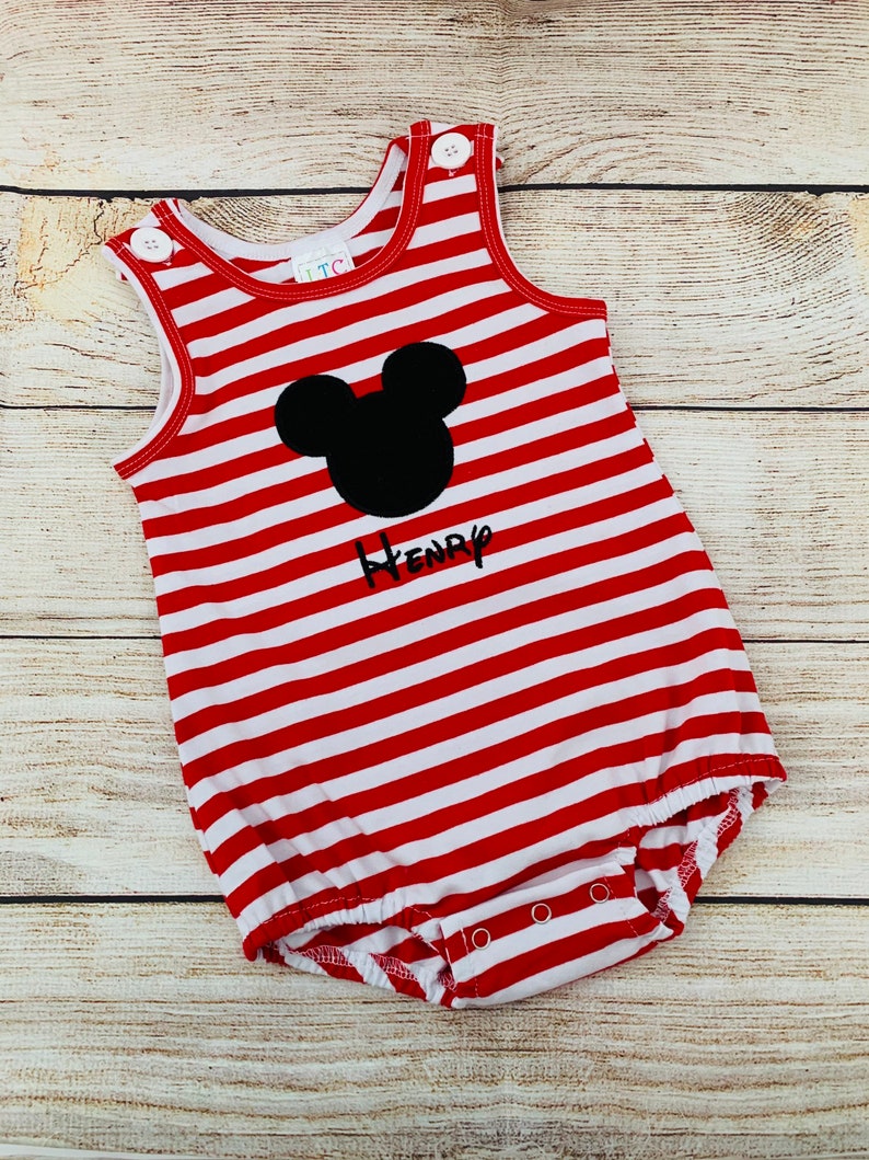 Mouse Bubble Romper Baby Boy and Toddler Mouse Head Red Etsy