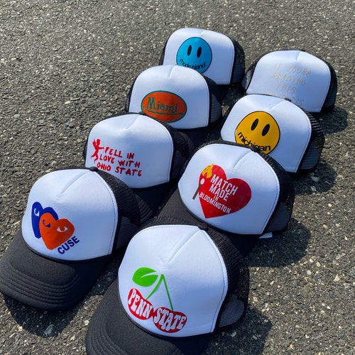 CUSTOM COLLEGE APPAREL Tailgate Trucker Hat Love Hat - Etsy